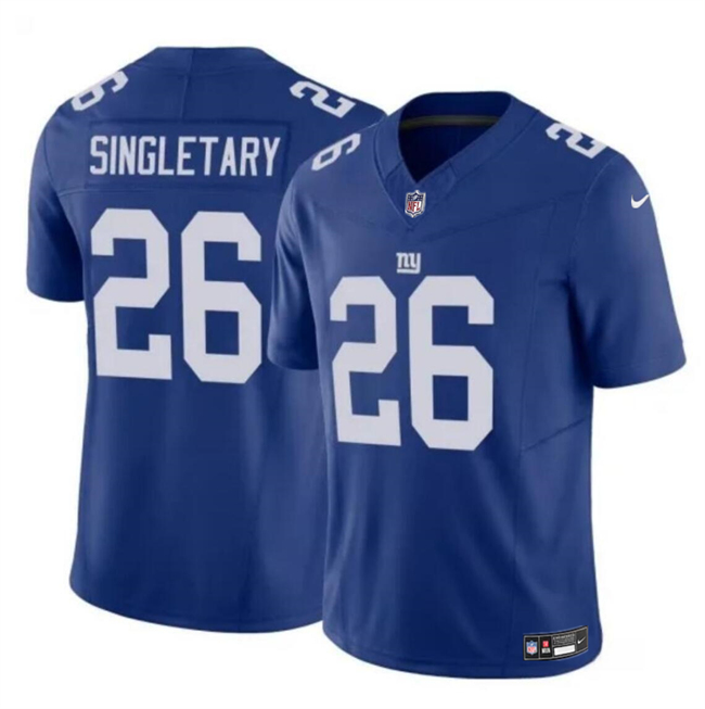 Men's New York Giants #26 Devin Singletary Blue 2023 F.U.S.E. Vapor Untouchable Limited Football Stitched Jersey - Click Image to Close